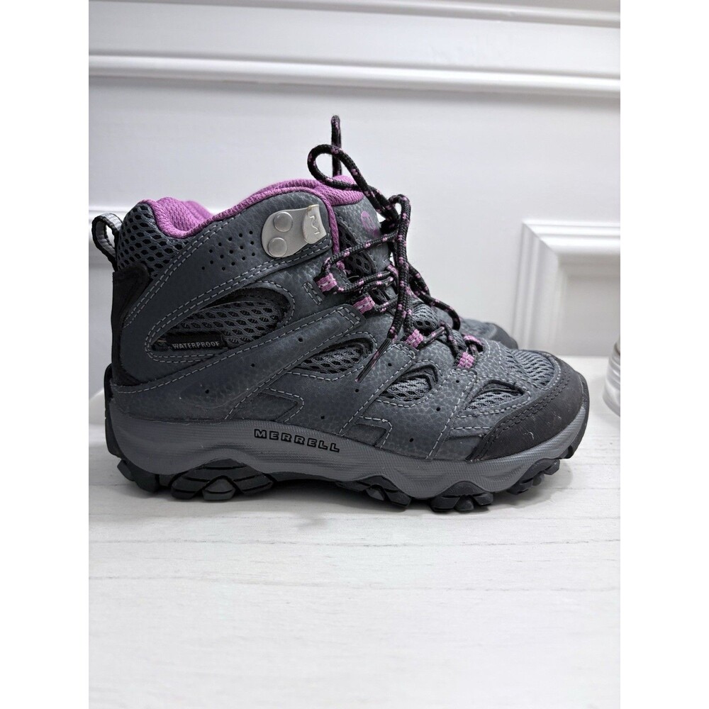 Merrell Moab 3 Mid Waterproof Hiking Boots – Granite/Berry- Toddler Size 13M